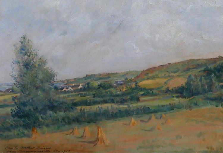 Eugène-Paul ULLMAN 1877-1953 Paesaggio della Bretagna, Paimpol? dipinto, 1940