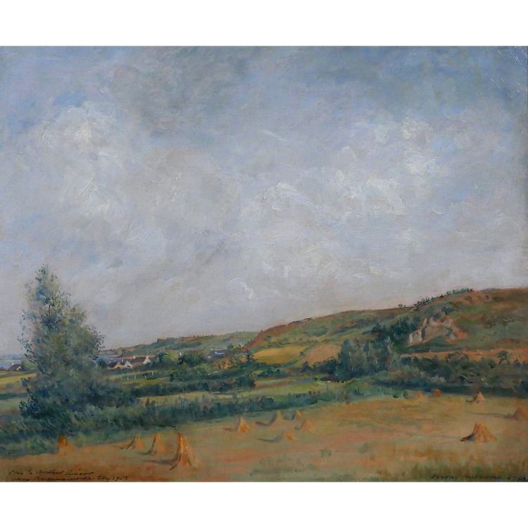 Eugène-Paul ULLMAN 1877-1953 Paesaggio della Bretagna, Paimpol? dipinto, 1940