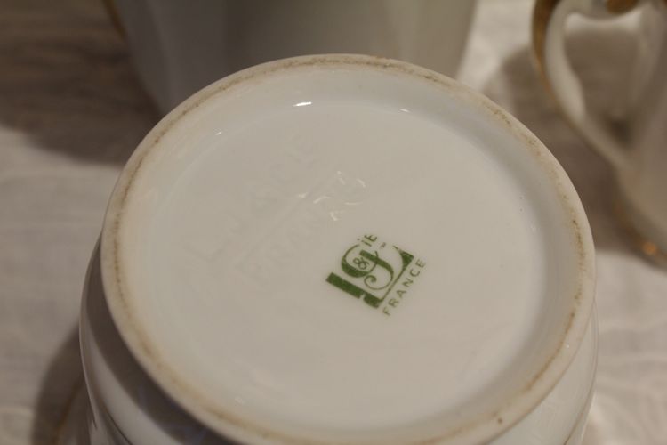 Limoges Porcelain Tea or Coffee Service, Lj Et Cie, Circa 1950