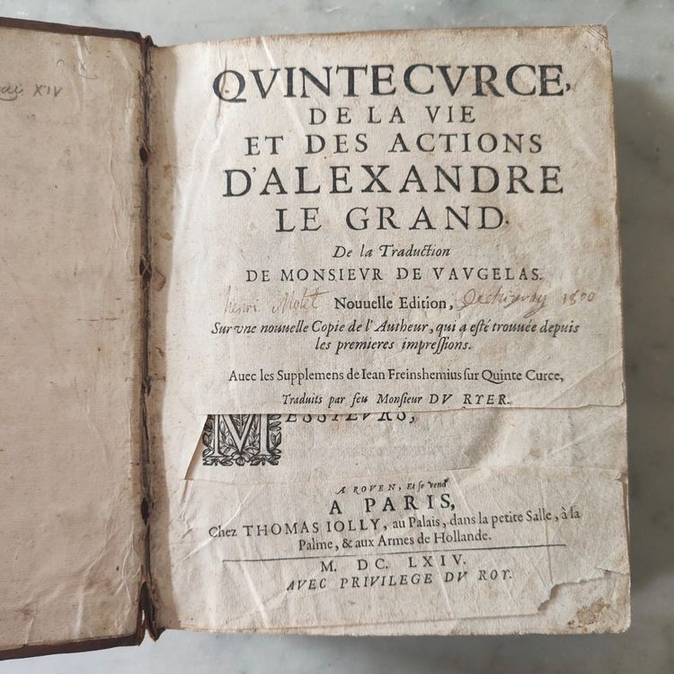 Quinte Curce de la vie et des actions d'Alexandre le Grand