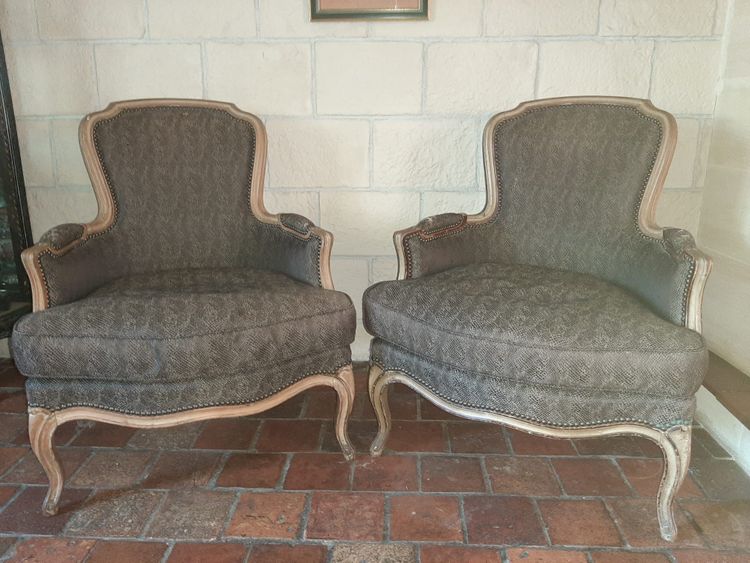 Coppia di Bergères in stile Luigi XV - Metà del XIX secolo