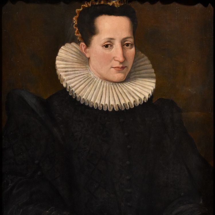 Santi Di Tito (Sansepolcro 1536 - Florence 1603) Portrait De Noble Dame Avec Un Livre