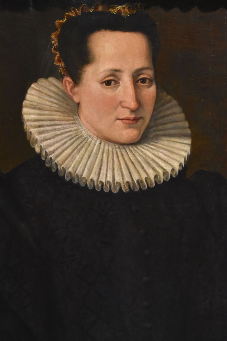 Santi Di Tito (Sansepolcro 1536 - Florence 1603) Portrait De Noble Dame Avec Un Livre