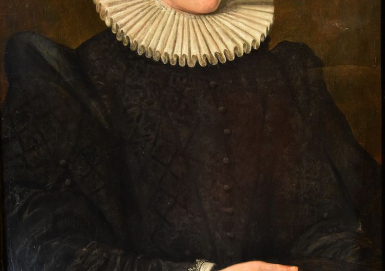 Santi Di Tito (Sansepolcro 1536 - Florence 1603) Portrait De Noble Dame Avec Un Livre