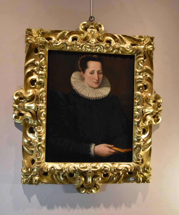 Santi Di Tito (Sansepolcro 1536 - Florence 1603) Portrait De Noble Dame Avec Un Livre