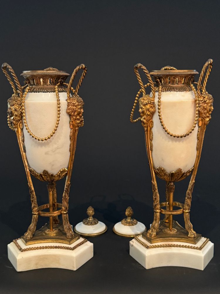Pair of large Louis XVI period incense burners.
