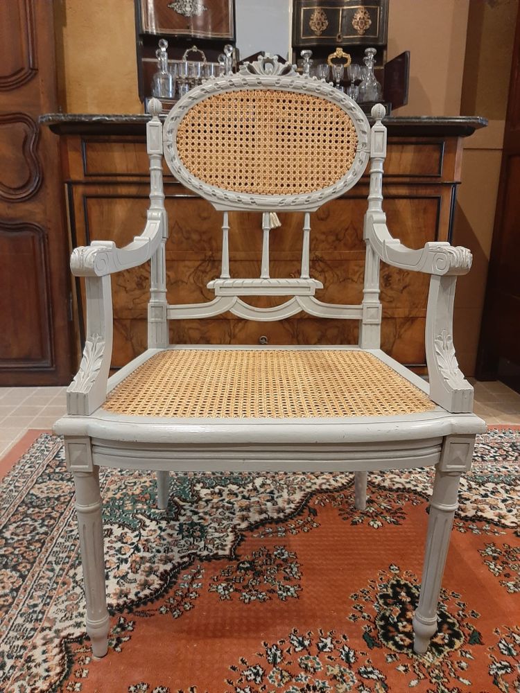 Fauteuil Canné Style Louis XVI - Fin XVIIIème