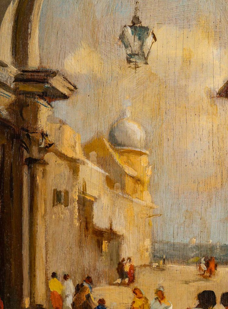 Attilio Achile Bozzato (1886-1954) Venise Cappricio avec l’Arche della Torre dell’Orologio HSB