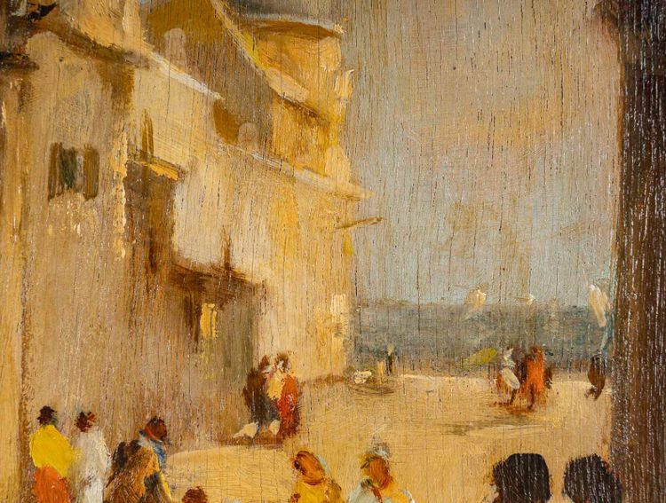 Attilio Achile Bozzato (1886-1954) Venise Cappricio avec l’Arche della Torre dell’Orologio HSB