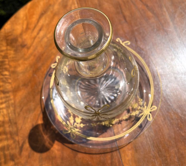 Carafe et son assiette en cristal de Baccarat, 19ème siècle