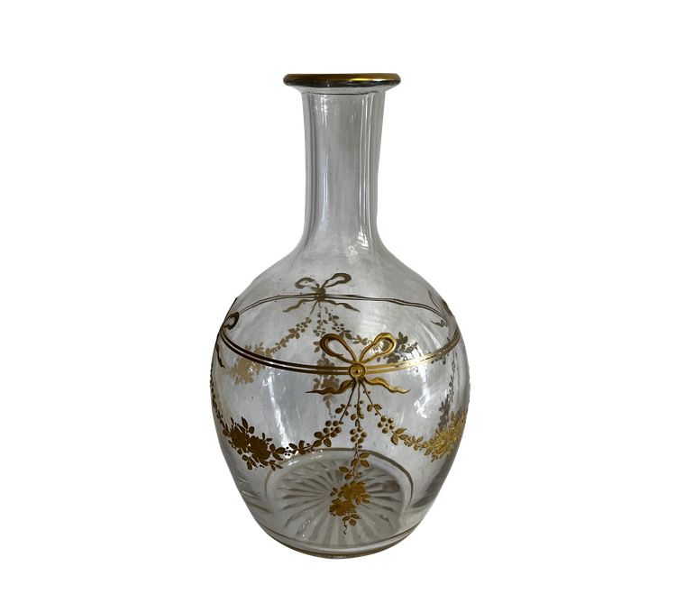 Caraffa e piatto in cristallo Baccarat, XIX secolo