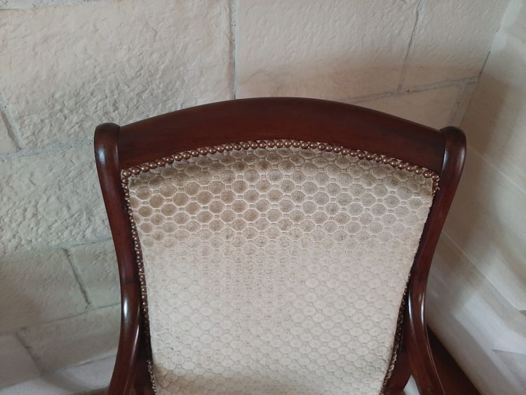 Coppia di poltrone in mogano con croce - Periodo Restauro - XIX secolo