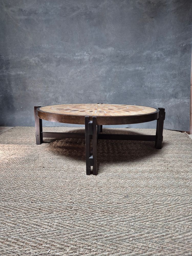 Table Basse Circulaire Roger Capron