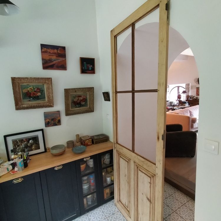 2 Portes Vitrées Anciennes à 4 Carreaux