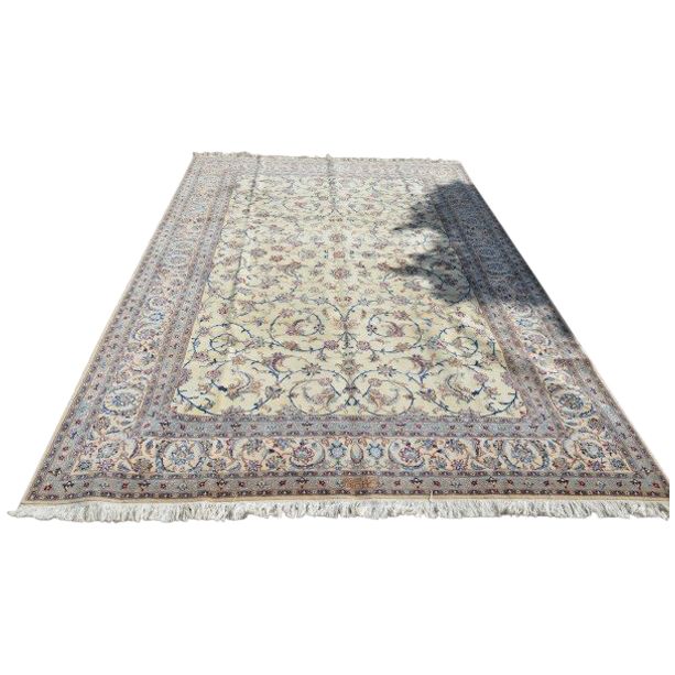Tappeto Nain antico – Toni bianco sporco – 300 x 200 cm