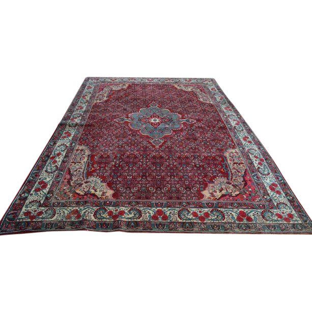 Tappeto antico Bidjar – Rosso viola intenso – 320 x 220 cm