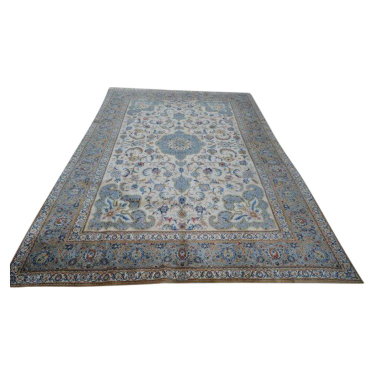 Tappeto Kashan antico – Raffinati toni grigi – 330 x 210 cm