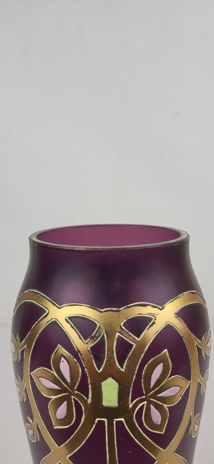 Vaso in vetro smaltato circa 1900