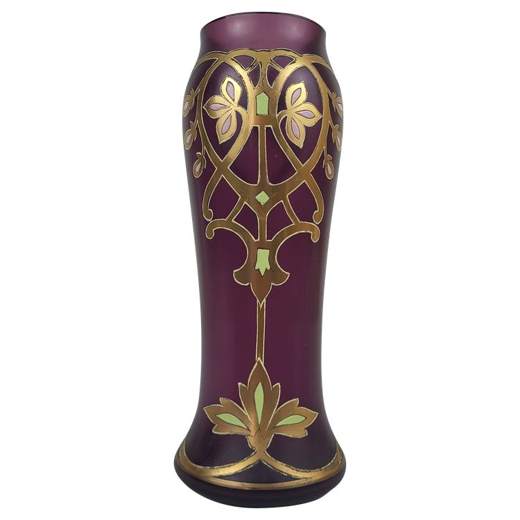 Vaso in vetro smaltato circa 1900