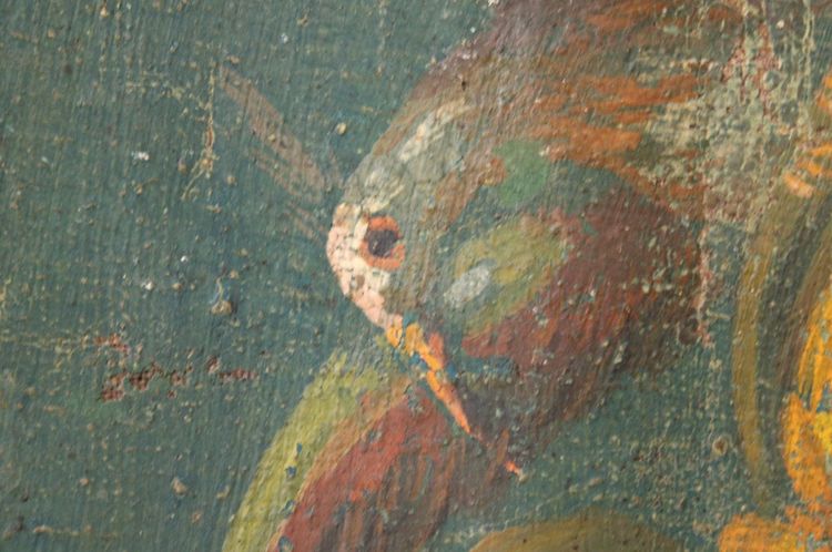 Importante toile peinte, plafond peint, Empire XIXe 