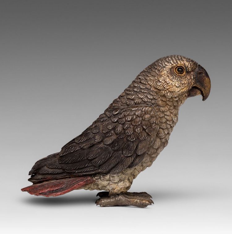 Parrot Geschützt - Bergmann - Scultura in bronzo proveniente da Vienna