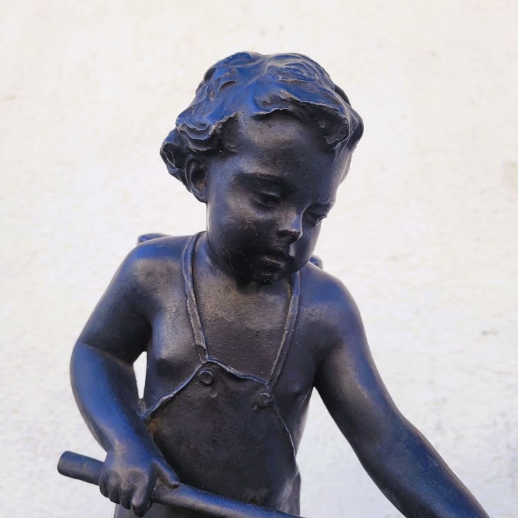 Groupe En Bronze Amours Forgerons, XIXème Siècle