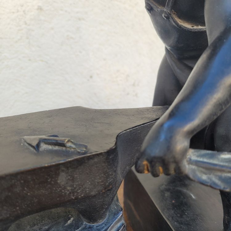 Groupe En Bronze Amours Forgerons, XIXème Siècle