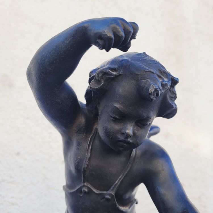 Groupe En Bronze Amours Forgerons, XIXème Siècle