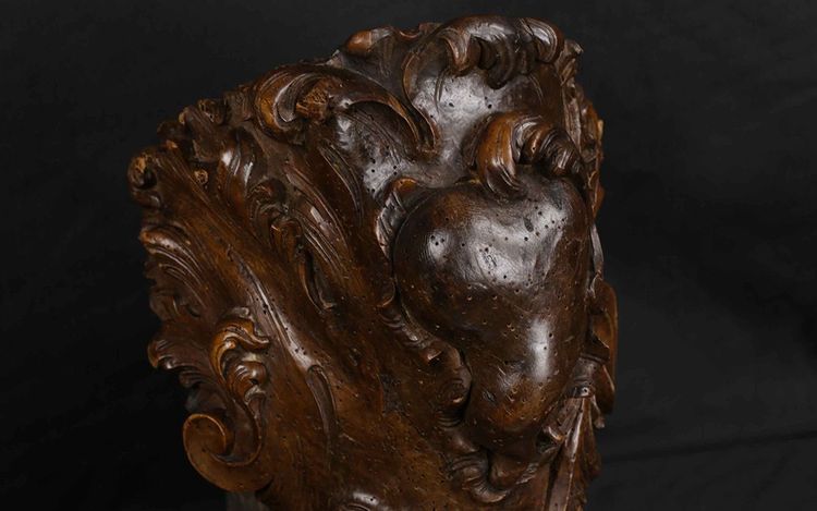 Consolle Luigi XV, in legno massello, XVIII secolo, barocco