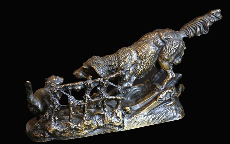 Bronzo animale firmato Dargaud XIX secolo