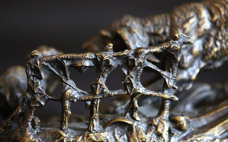 Bronzo animale firmato Dargaud XIX secolo