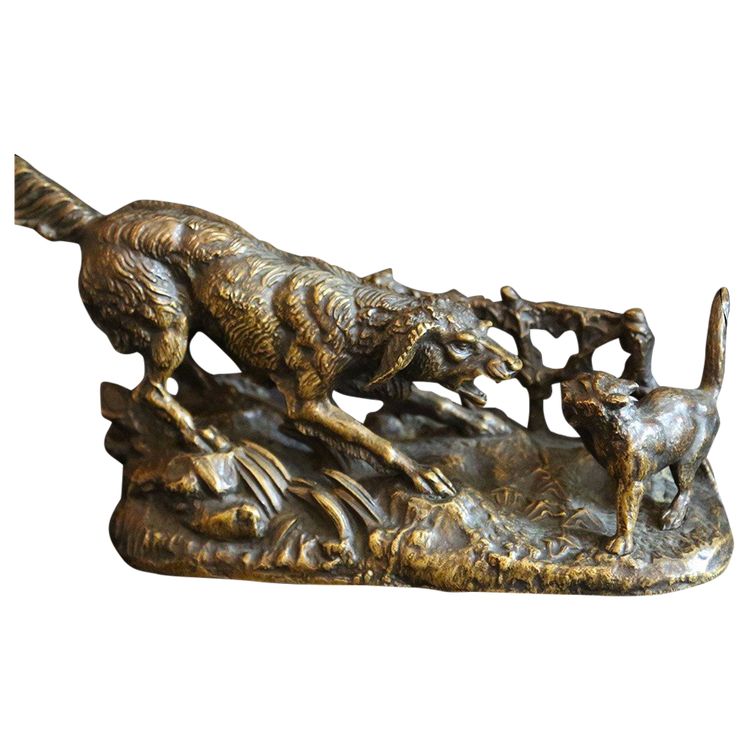 Bronzo animale firmato Dargaud XIX secolo