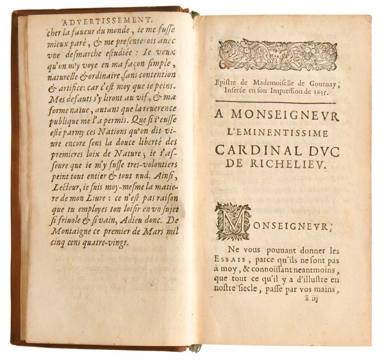Michel de MONTAIGNE "The Essays" Edition Rondet, Journel and Chevillion in Paris, 1659 and 1669
