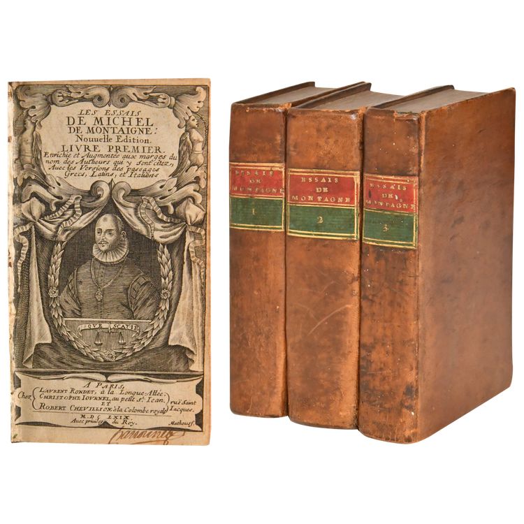 Michel de MONTAIGNE "The Essays" Edition Rondet, Journel and Chevillion in Paris, 1659 and 1669