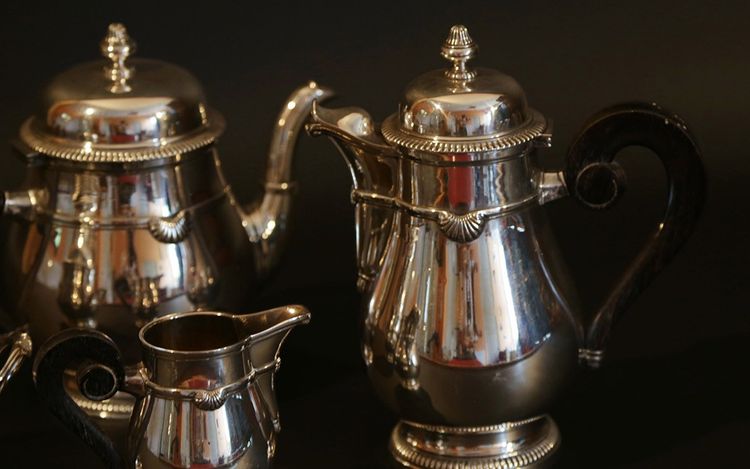 Coffee and tea service silver plated