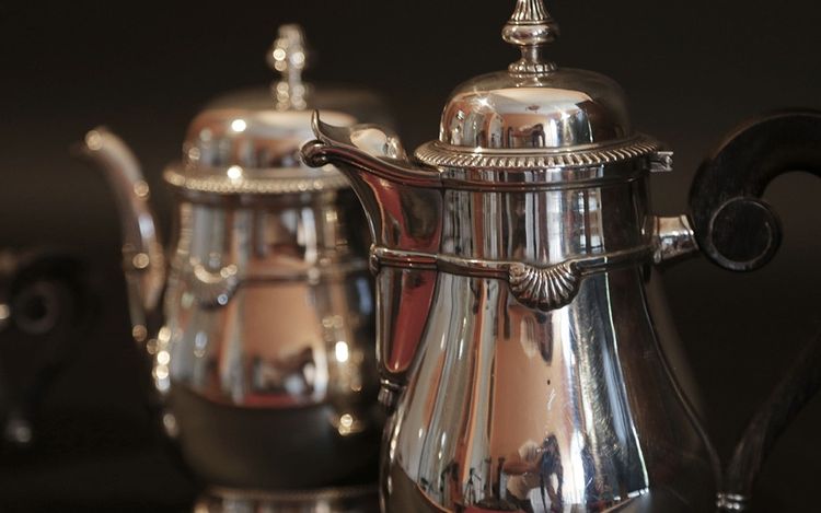 Coffee and tea service silver plated