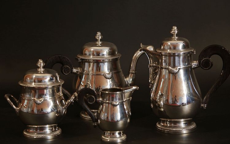 Coffee and tea service silver plated