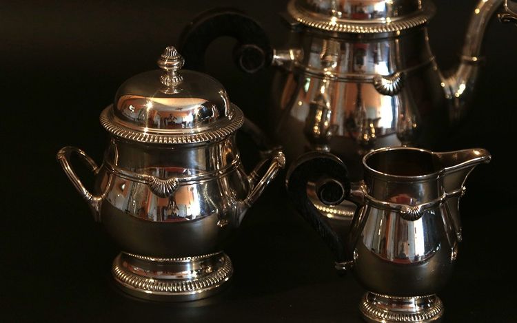 Coffee and tea service silver plated