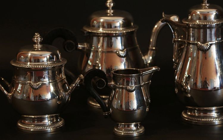 Coffee and tea service silver plated