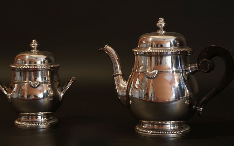 Coffee and tea service silver plated