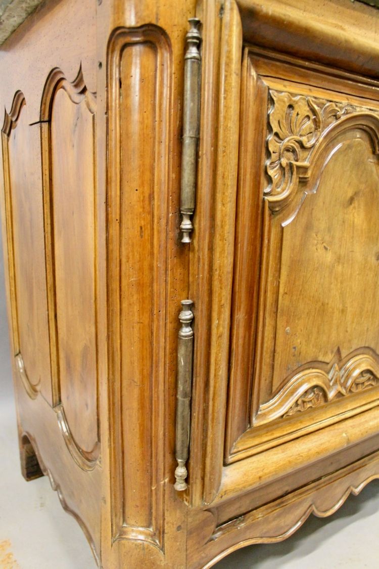 Walnut sideboard with Saint-Cyr stone top, France, 18th century