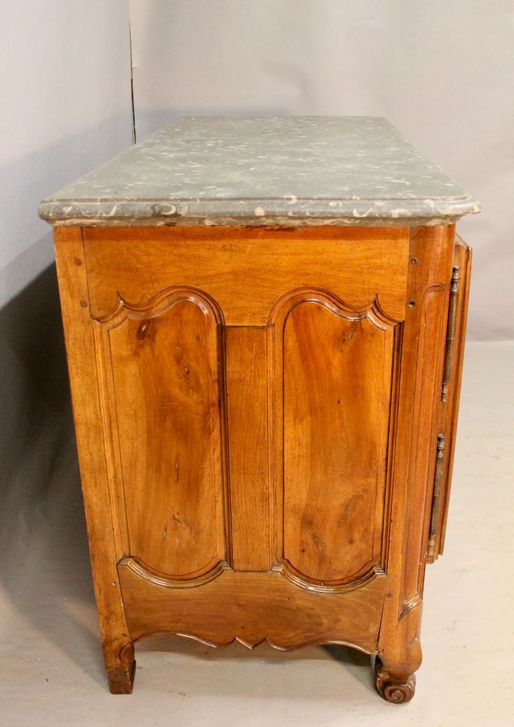 Walnut sideboard with Saint-Cyr stone top, France, 18th century