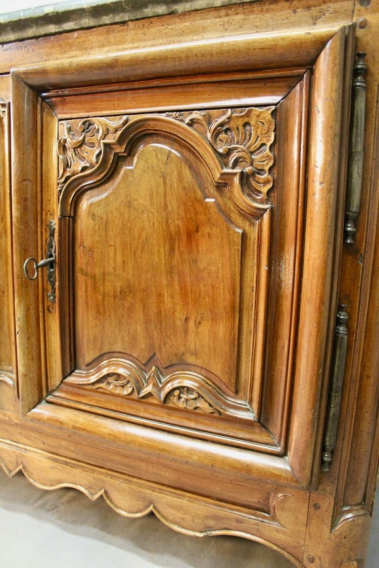 Walnut sideboard with Saint-Cyr stone top, France, 18th century