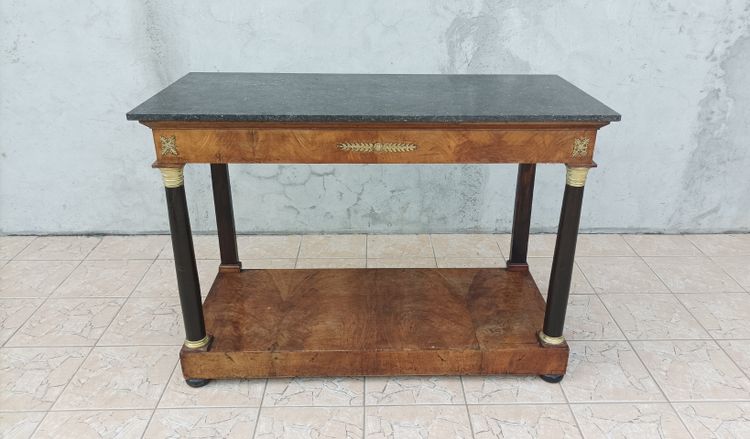 Large Empire period mahogany console table