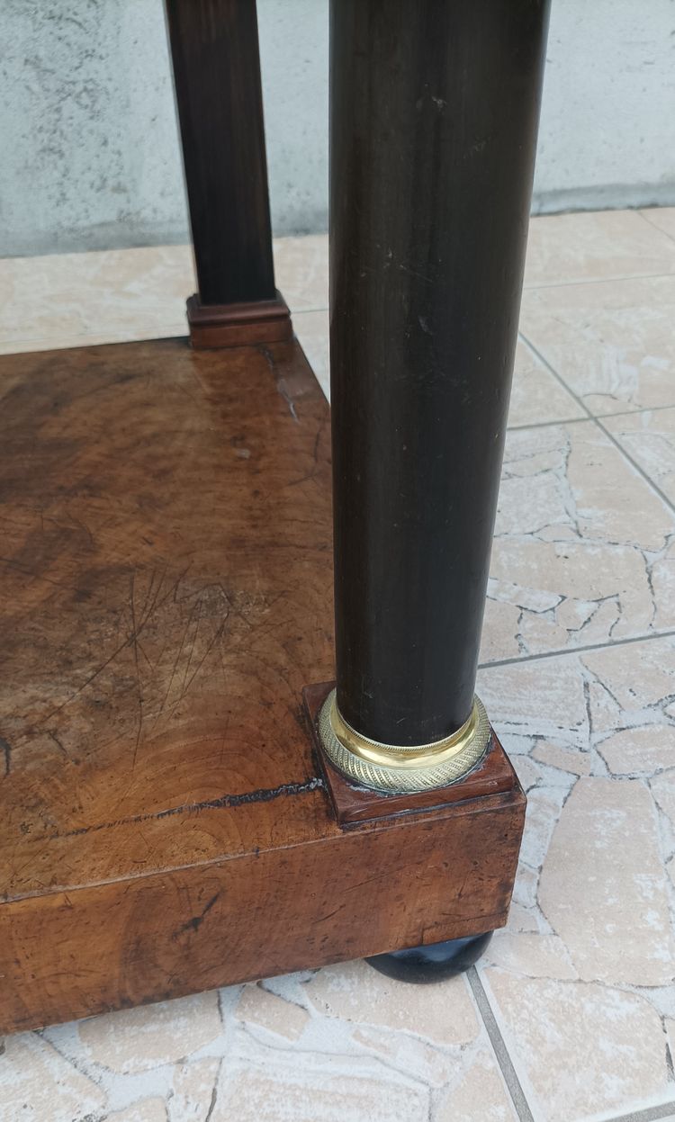 Large Empire period mahogany console table