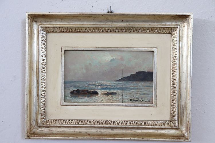 Italienischer Künstler, Landschaft, Ölgemälde an Bord, 1933