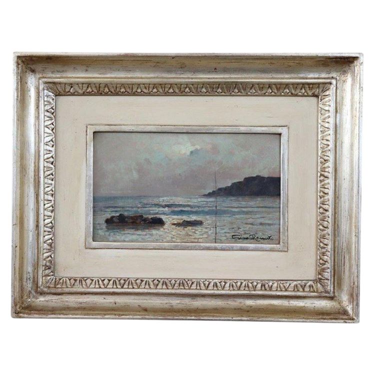 Italienischer Künstler, Landschaft, Ölgemälde an Bord, 1933