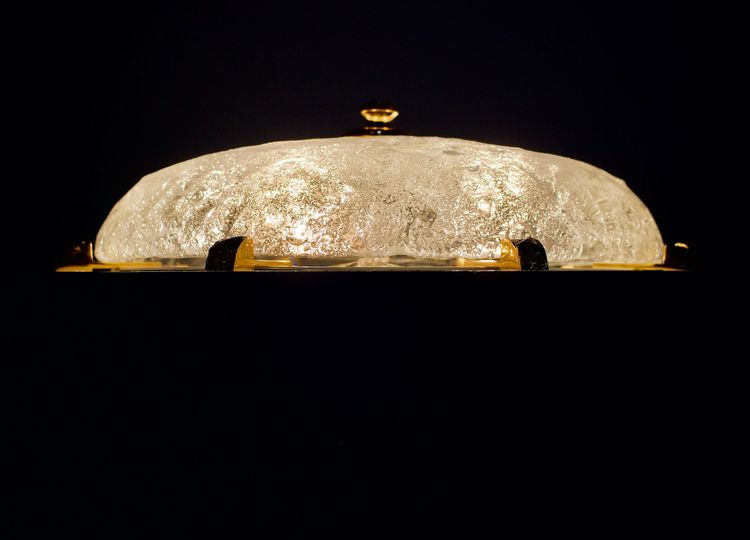 Murano and Gilded Brass Ceiling Light
