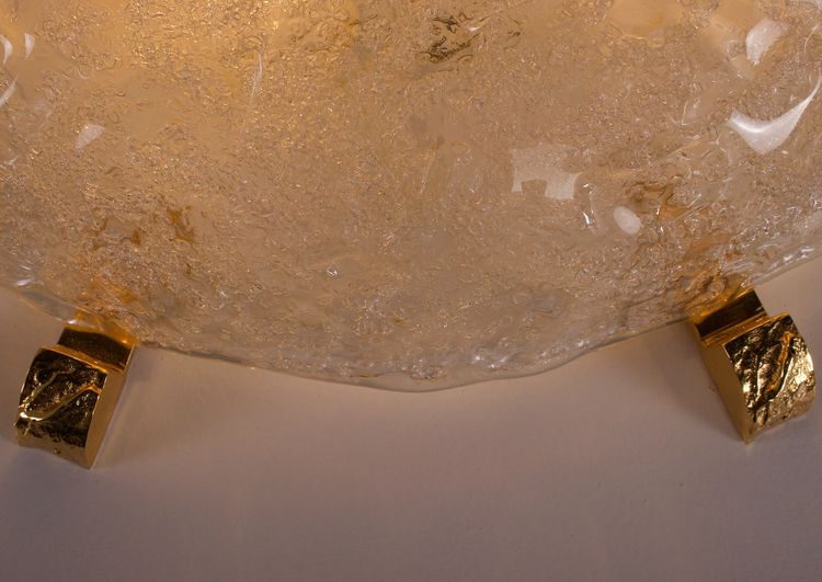 Murano and Gilded Brass Ceiling Light