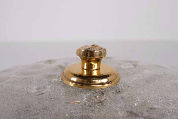 Murano and Gilded Brass Ceiling Light